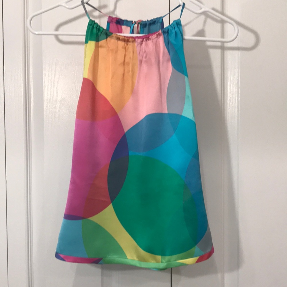 Colorful Silk tank top BCBG